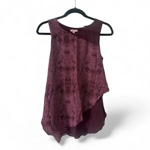 Juicy Couture Plum Snake Print Blouse